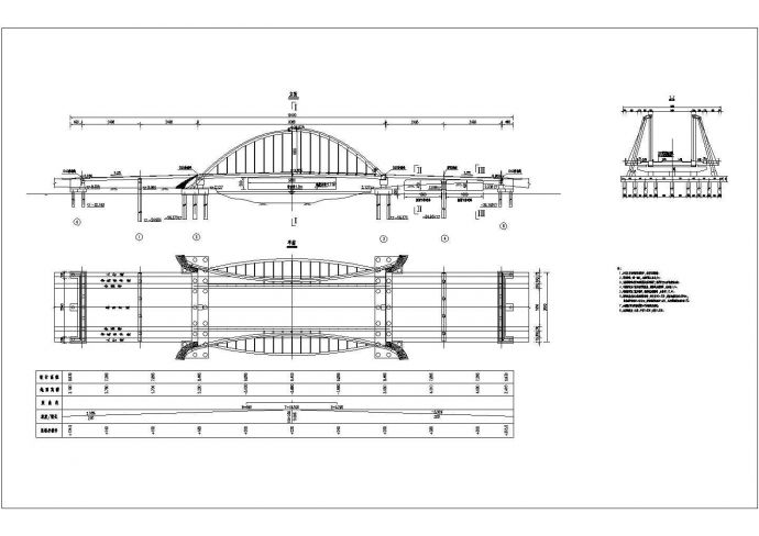 某提篮拱桥型CAD完整节点构造设计布置图_图1