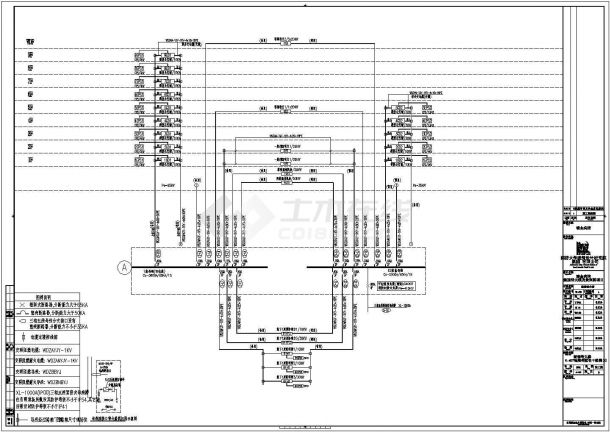 汕尾瑞金宾馆迎宾楼低压干线CAD电气设计完整图-图二
