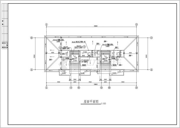 沈阳市新竹花园小区5层砖混结构住宅楼建筑设计CAD图纸（含斜屋顶层）-图一