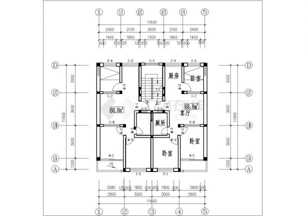 南昌市和金枫苑小区经典实用的平面户型设计CAD图纸（4张）-图一