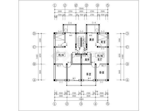 南昌市和金枫苑小区经典实用的平面户型设计CAD图纸（4张）-图二