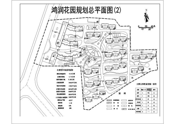 某大型花园住宅规划全套施工参考CAD详图-图二