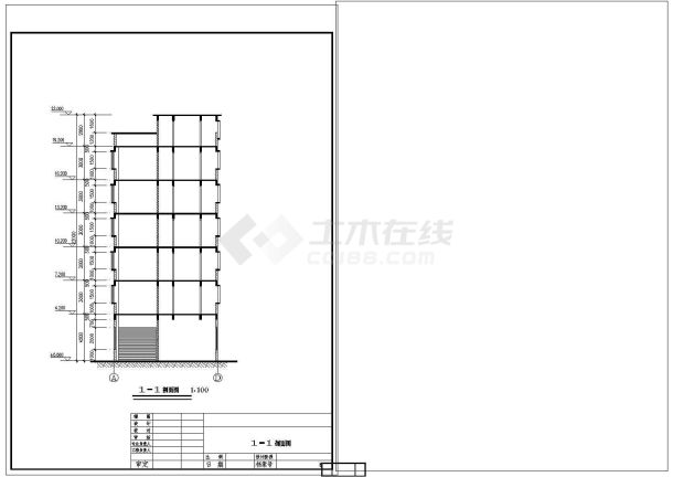湘潭市澜景家园小区6层砖混结构住宅楼建筑设计CAD图纸（含天面层）-图一