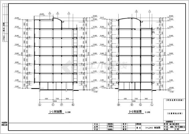 大庆市某小区六层砖混结构住宅楼建筑设计CAD图纸（含阁楼和半地下室）-图一
