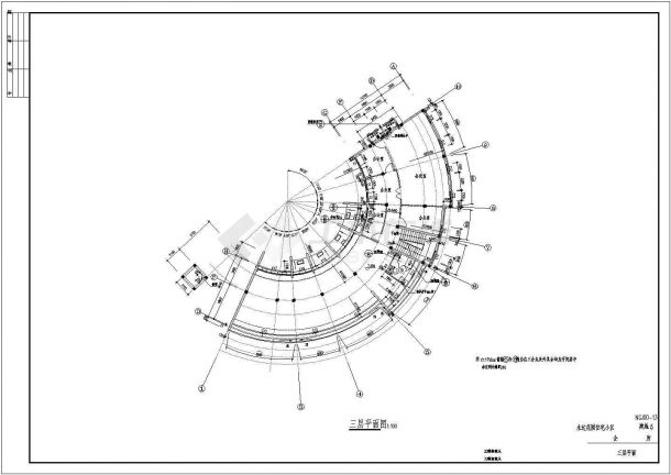 私人欧式会所建筑CAD施工示意图-图二