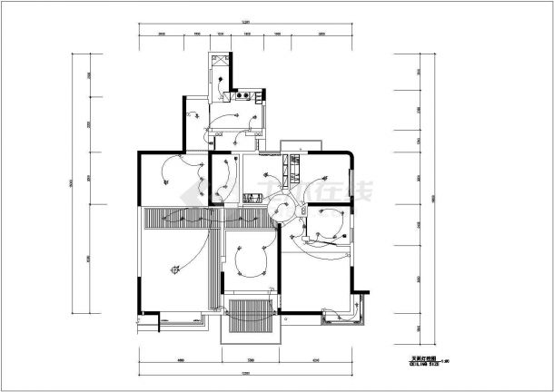 经典多层住宅建筑施工CAD图-图二