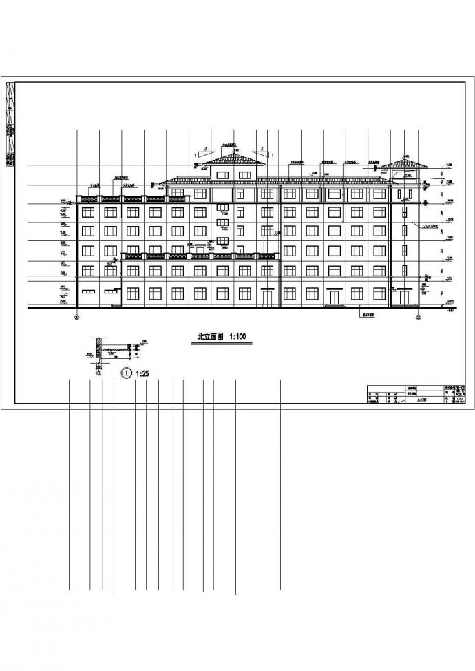 6480平米酒店建筑CAD平面布置参考图_图1
