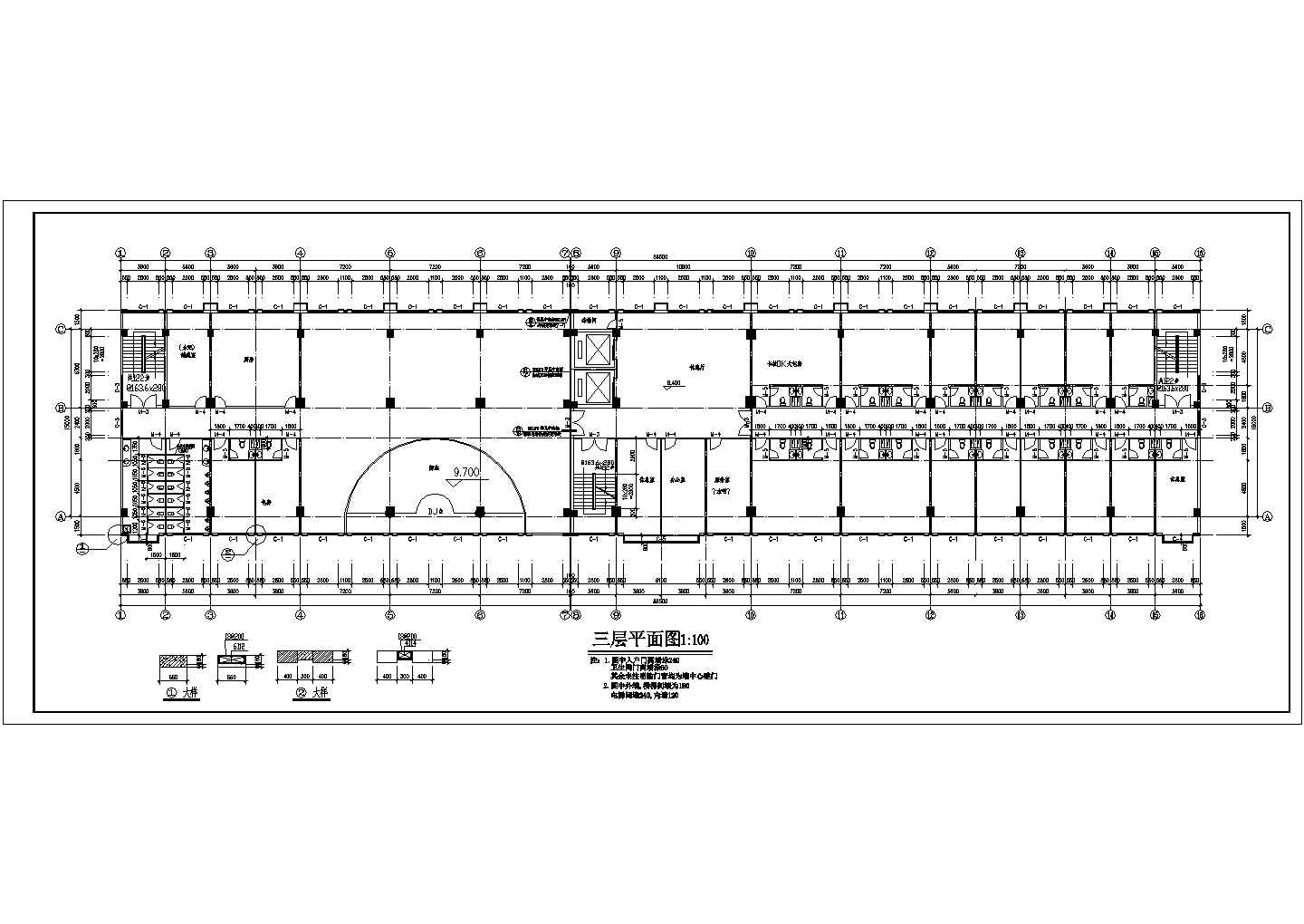 9908平米酒店建筑设计施工图