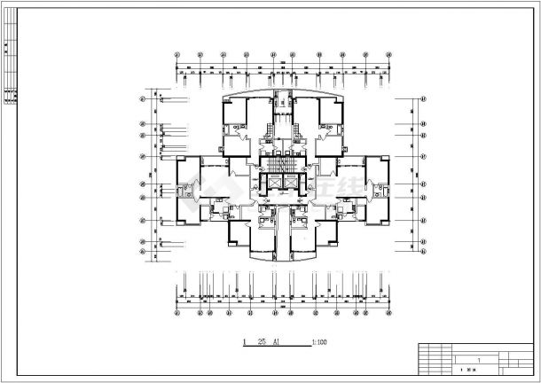 沈阳市辰山花园小区经典实用的平面户型设计CAD图纸（21张）-图一