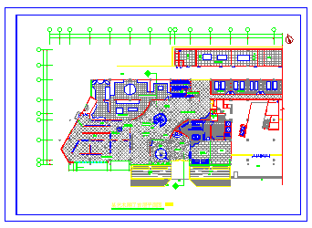 [北京]某艺术展馆整层室内装修cad设计施工图-图一