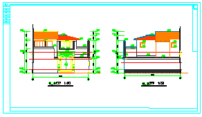 [传统建筑]北方四合院建筑cad设计图纸（含效果图）-图一