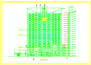 [东阳]某十九层医院大楼建筑cad设计方案图-图二