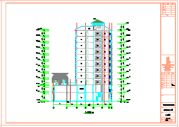 [广西]高层框剪结构塔式砖瓦屋面住宅建筑cad设计施工图-图二