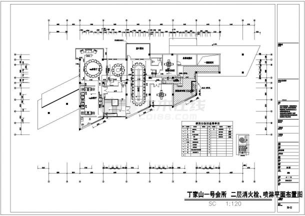 江西省某市丁家山一号会所整体安装设计CAD图纸-图二