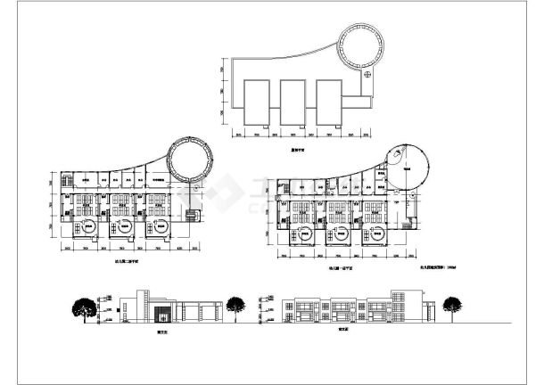 青岛市江南雅苑小区多栋住宅楼全套建筑设计CAD图纸（含总平面图）-图二