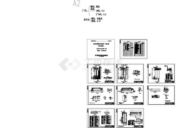 广东某污水处理厂工艺设计施工全套CAD图-图二