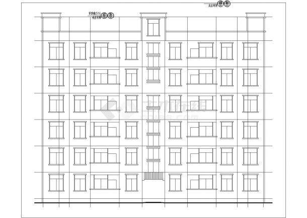 苏州市山居花园小区1600平米6层砖混结构住宅楼建筑设计CAD图纸-图二