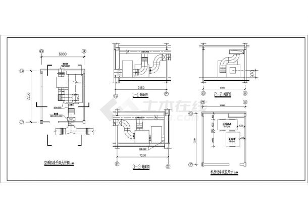 浙江省台州市某小型商场超市建筑空调及通风系统设计施工CAD图纸-图二