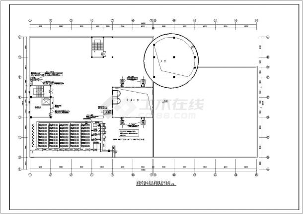 浙江省余姚市某多层商业办公楼空调通风防排烟系统设计施工CAD图纸-图一