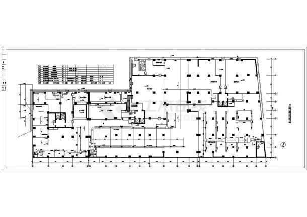 龙泉市某商业广场商住楼空调通风防排烟系统设计施工CAD图纸-图一