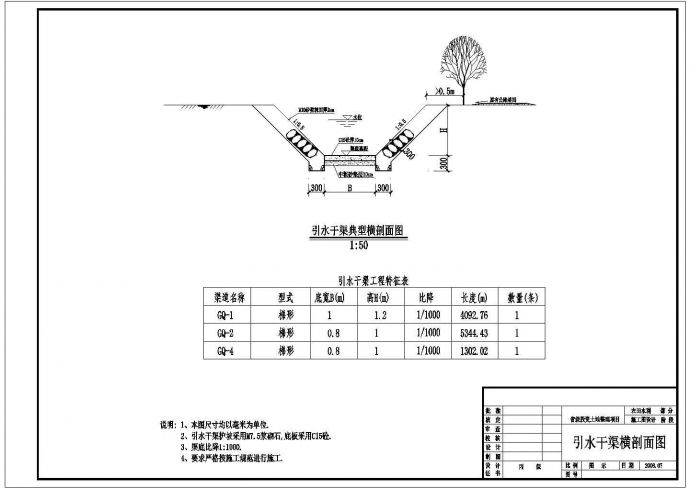 江西省东乡县某省级投资土地整理项目施工图设计断面CAD图纸_图1