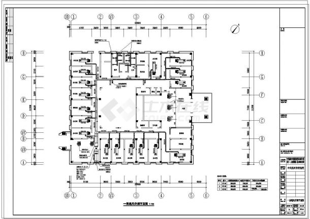[施工图][江西]多层综合楼公共建筑空调通风及防排烟系统设计施工图-图二