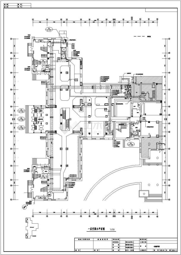 安徽省天长市某百货商城空调通风设计竣工CAD图纸-图一