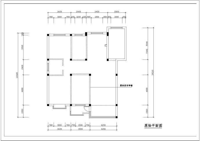 某住宅楼多层室内装修施工CAD参考图_图1