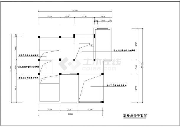 某住宅楼多层室内装修施工CAD参考图-图二
