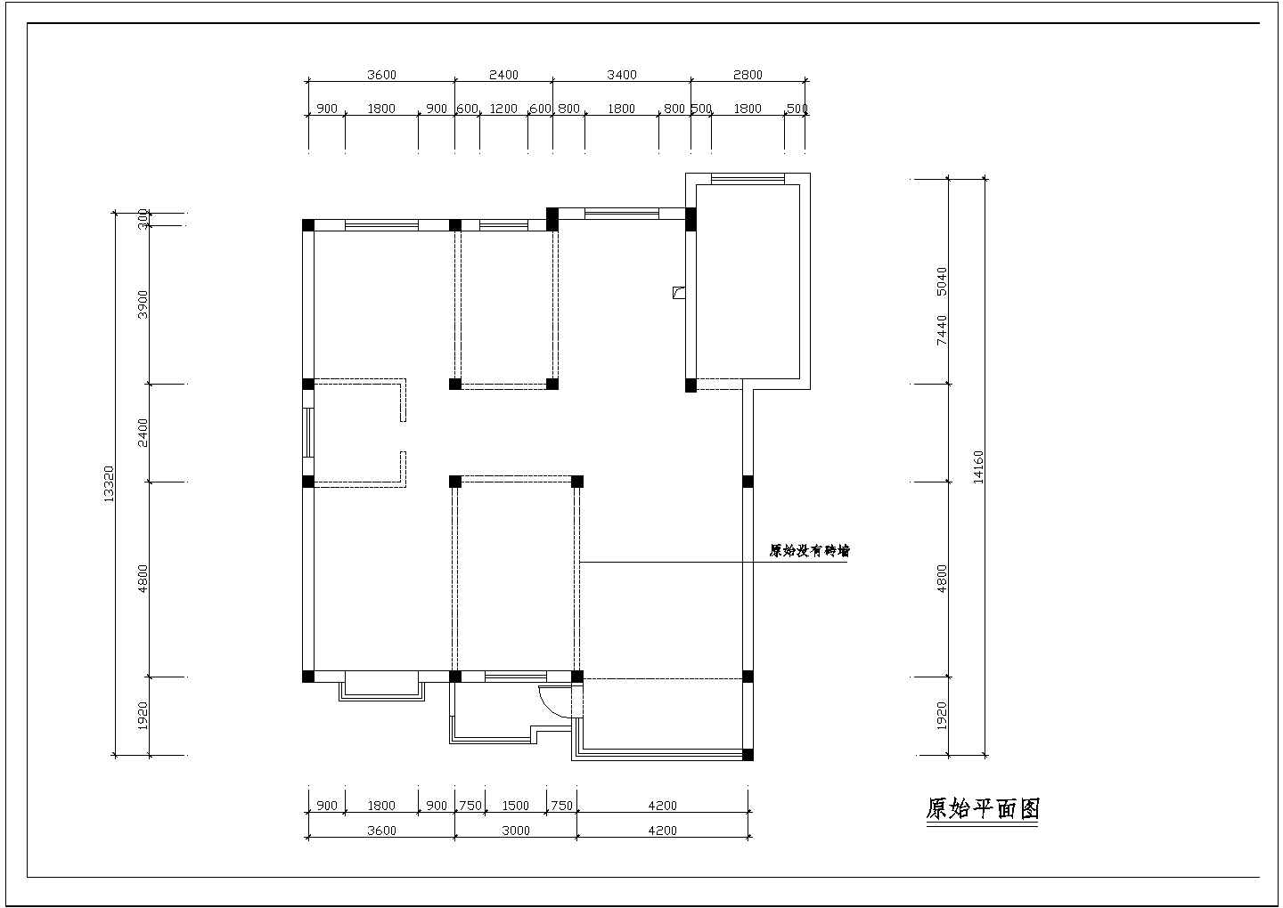 某住宅楼多层室内装修施工CAD参考图