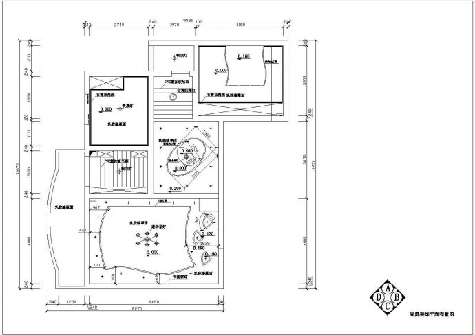 两室两厅住宅装修设计施工CAD图_图1