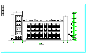 [陕西]5层现代风格市级附属医院肝病治疗中心建筑cad设计图-图一
