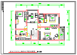 [绍兴]某两层别墅家居室内装修cad设计施工图纸-图二