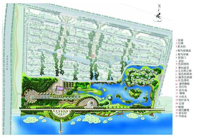 江边广场景观设计平面图_图1