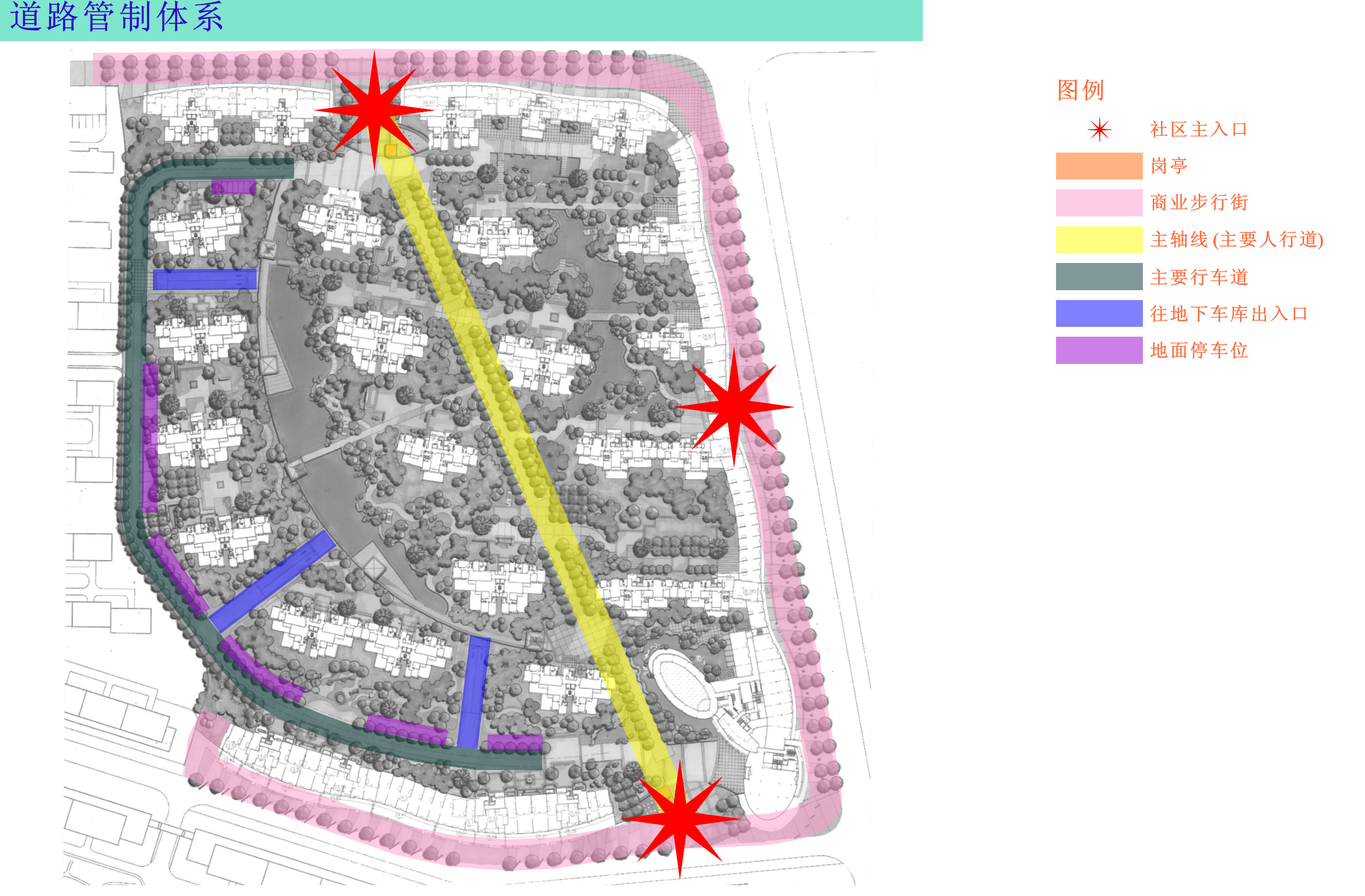 某住宅区景观规划总平面图