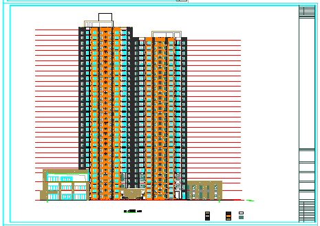 [西安]现代高层住宅带底商建筑cad设计施工图纸_图1