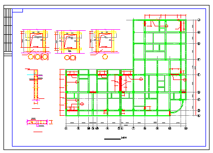 某地2层底框建筑结构施工全套cad图纸-图二