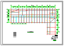 某4层坡面住宅cad建筑框架结构设计图-图二