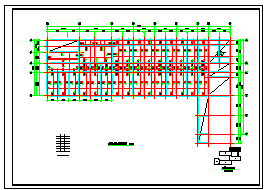 某4层坡面住宅cad建筑框架结构设计图