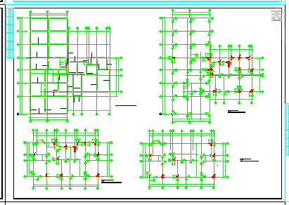 某地6层混合住宅楼结构cad施工设计图纸-图二