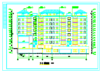 7层商务住宅楼整套建筑cad设计图纸_图1