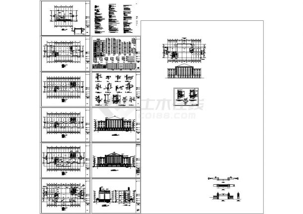 某地五层办公楼建筑施工CAD图-图一