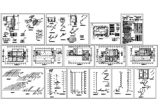 某地区高层办公楼给排水设计施工CAD图纸-图一