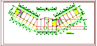 某地V型办公楼结构CAD建筑施工图纸-图二