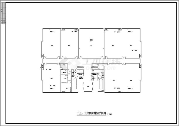 某大学多层综合楼空调全套设计施工cad图（含夹层防排烟平面图）-图一