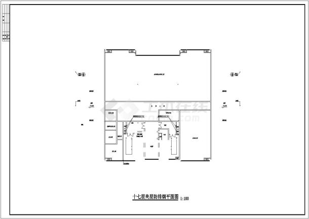 某大学多层综合楼空调全套设计施工cad图（含夹层防排烟平面图）-图二