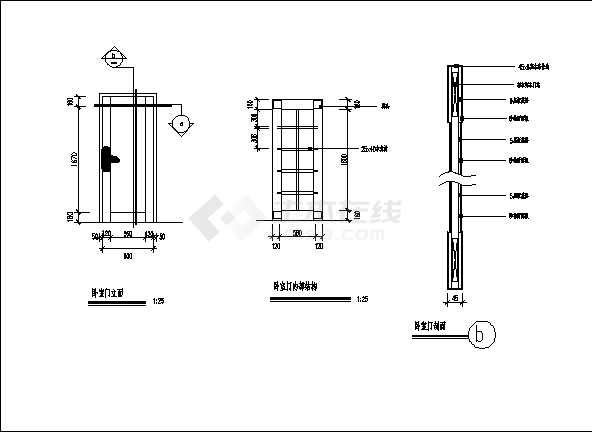 洋河某小区别墅样板间建筑设计施工cad图纸-图一