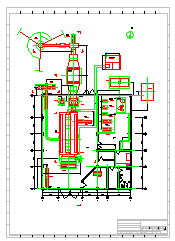 某工厂10t燃煤锅炉房整套cad设计图