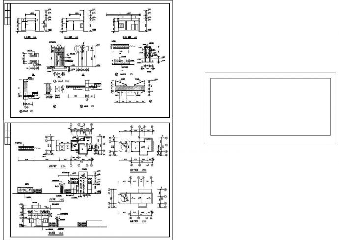 某小区值班室大门建筑施工CAD图纸_图1