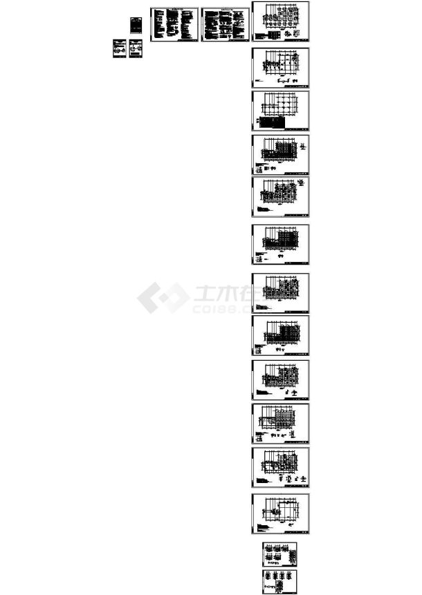 [常州]4层框架结构厂房结构施工图-图一